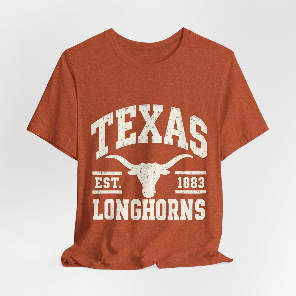 Texas Longhorns Retro Tee — Vintage Burnt Orange College T-Shirt