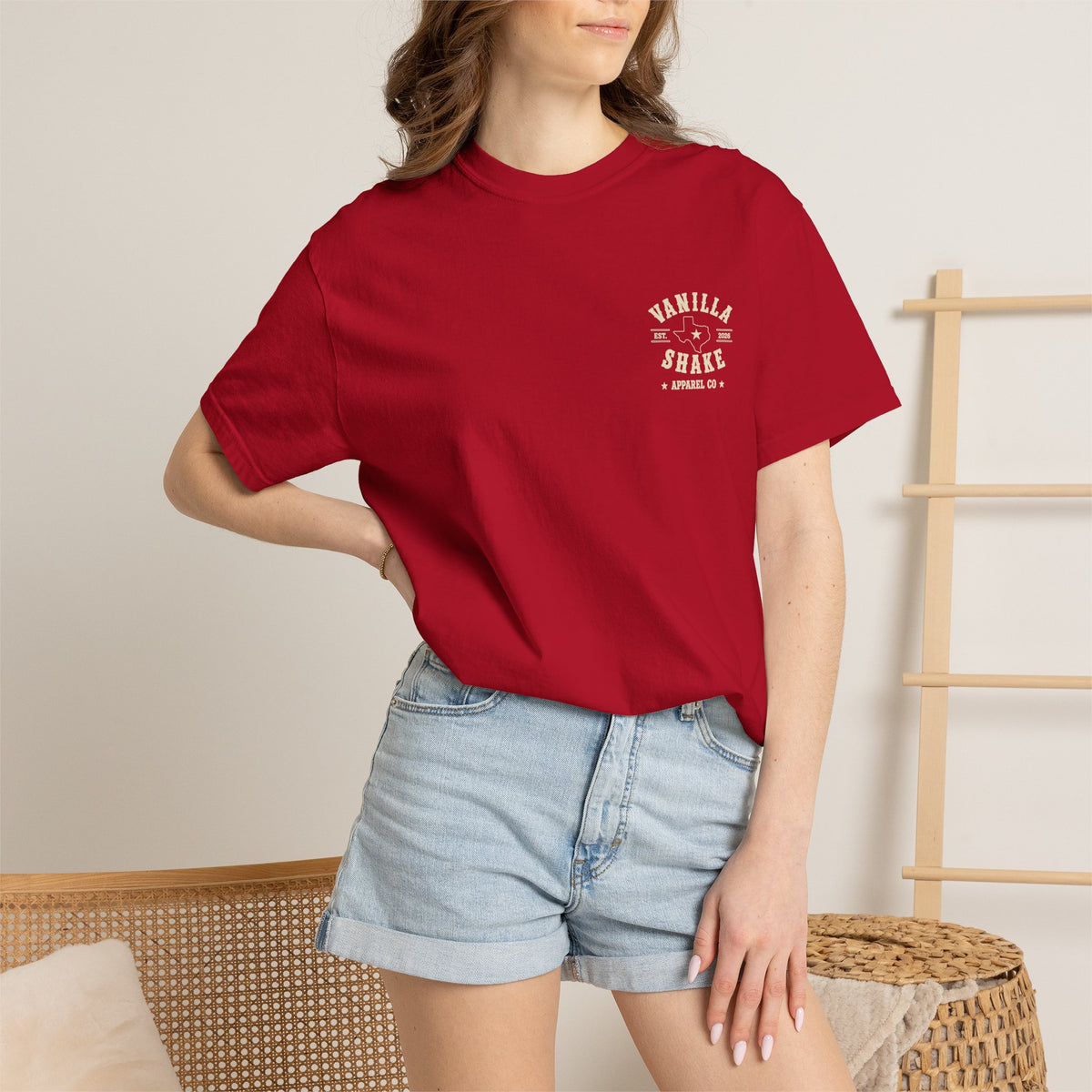 Mr. & Mrs. Shake Logo 2 - Unisex Garment-Dyed T-shirt