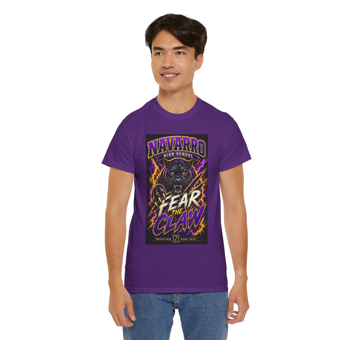 Navarro High "Fear the Claw" Panther Tee — School Spirit Football Shirt