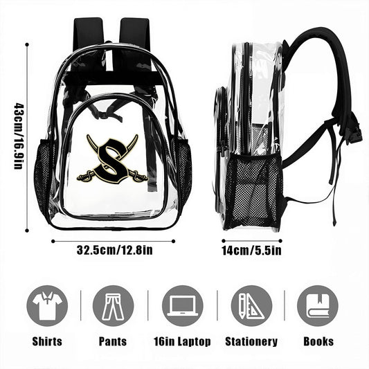 Seguin Matadors Clear Backpack with Mesh Pockets