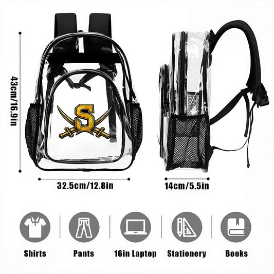 Seguin Matadors Clear Backpack with 2 Mesh Pocket