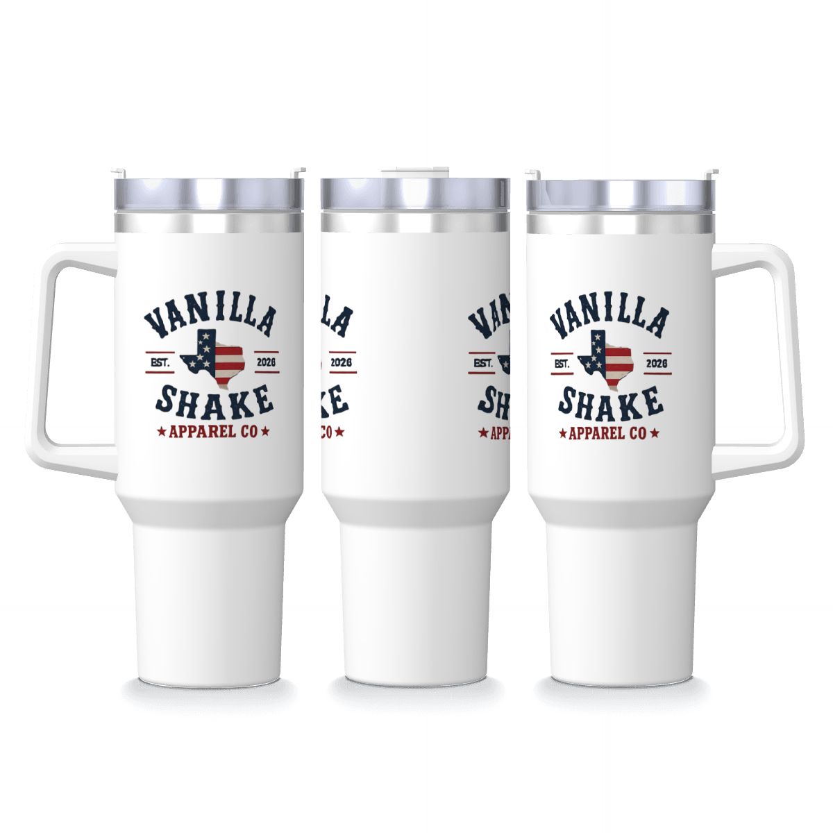 RWB Logo Travel Coffee Mug with Handle and Straw (40oz)