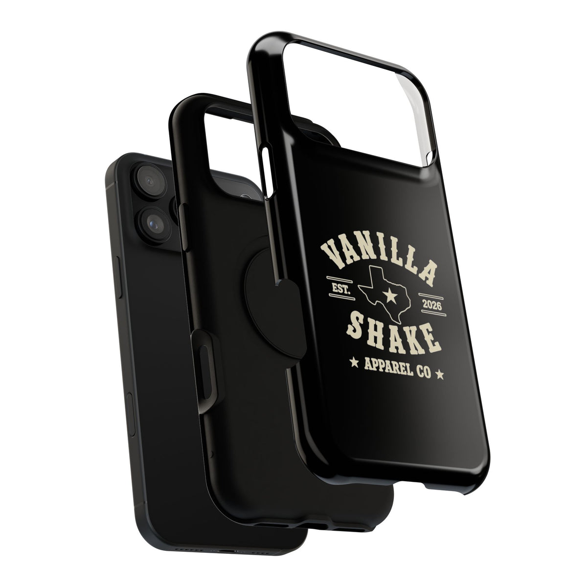 Black w/Ivory Logo lmpact-Resistant Phone Cases