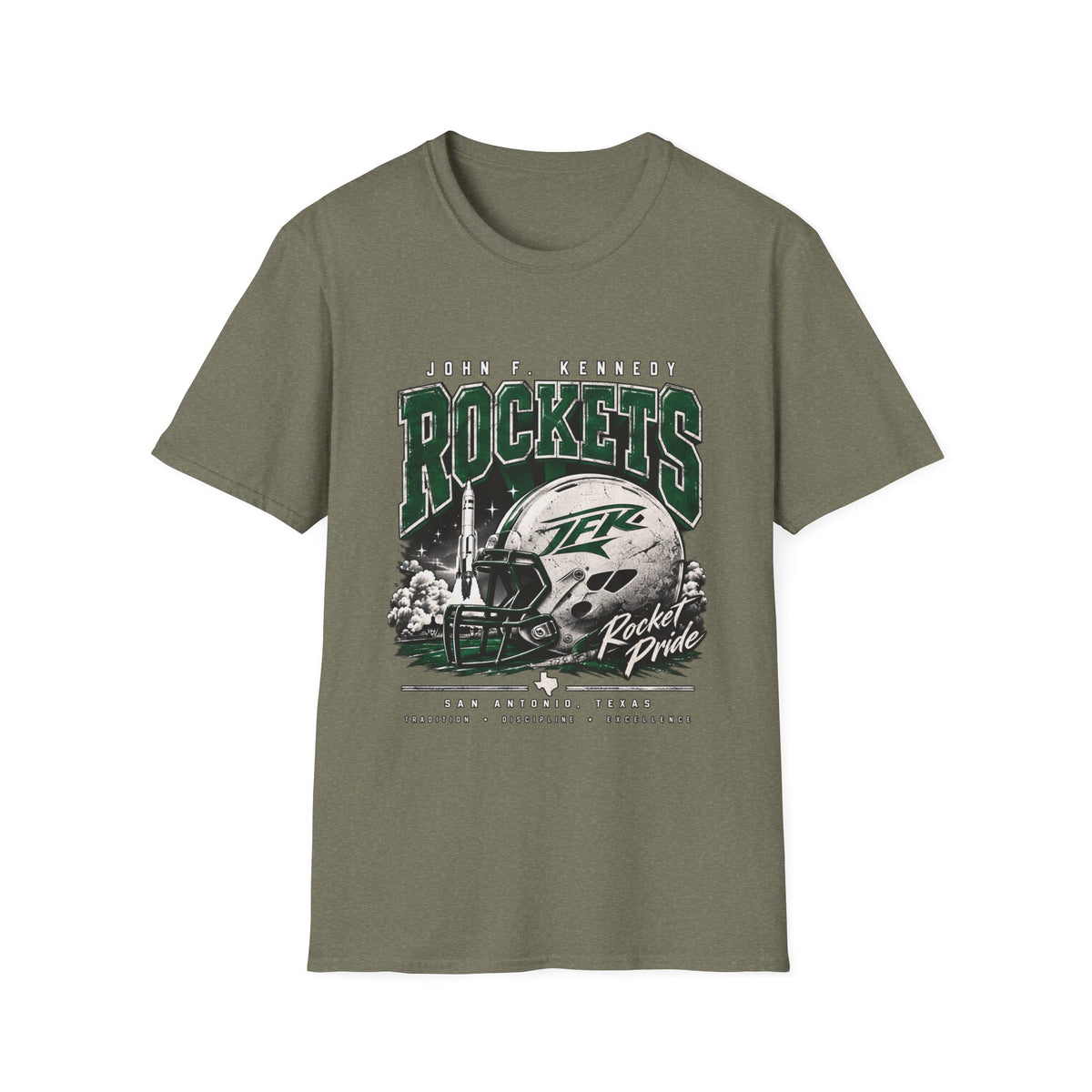 Rockets Vintage Graphic T-Shirt — John F. Kennedy Space Team Tee