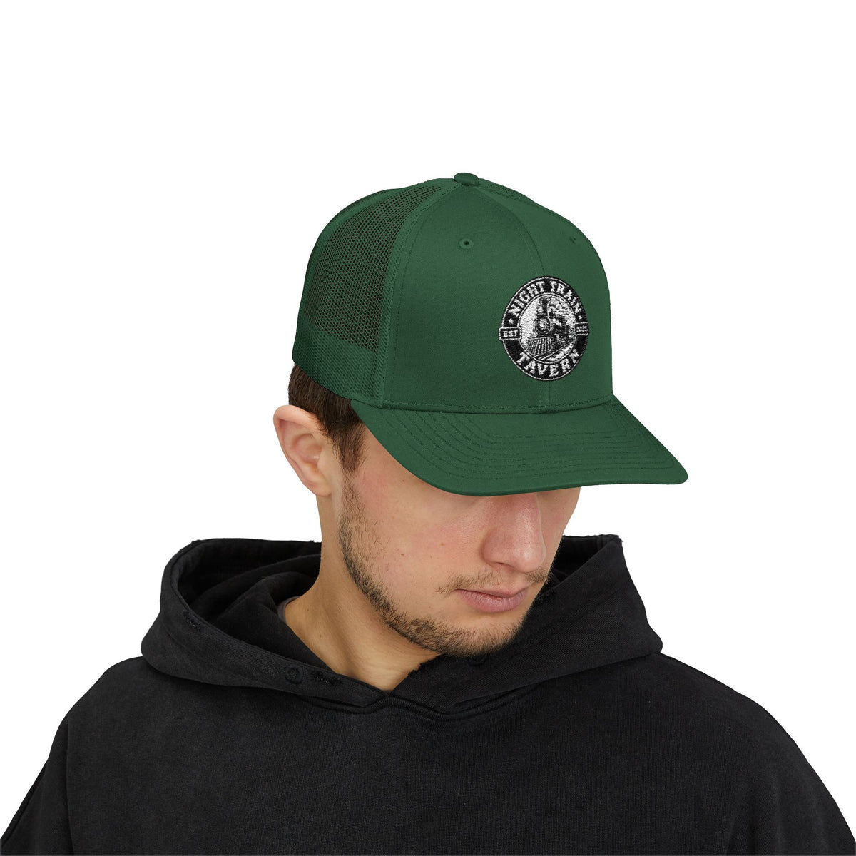 Night Train Tavern Trucker Cap-Embroidery