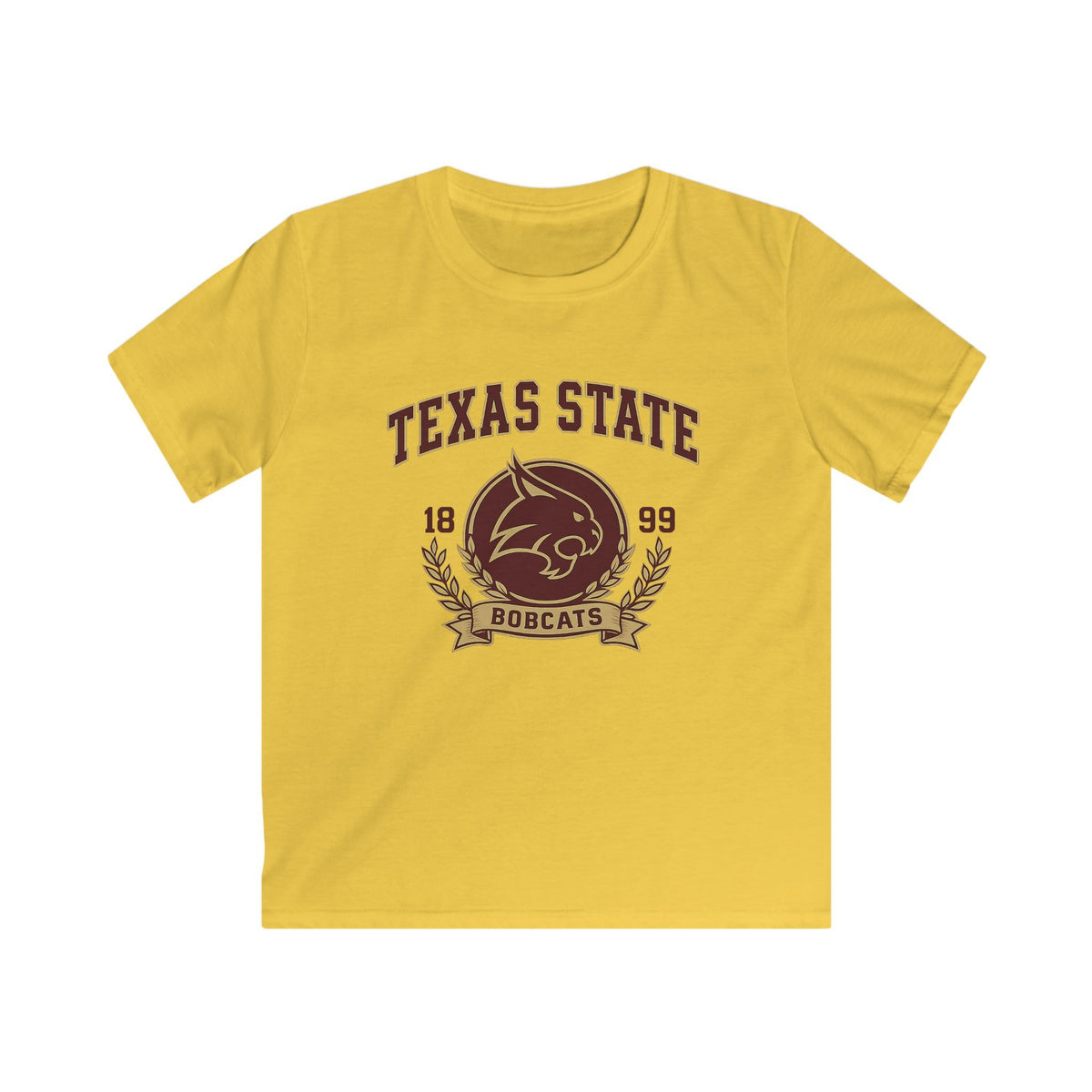Texas State Bobcats Kids T-Shirt — Retro 1899 College Mascot Tee