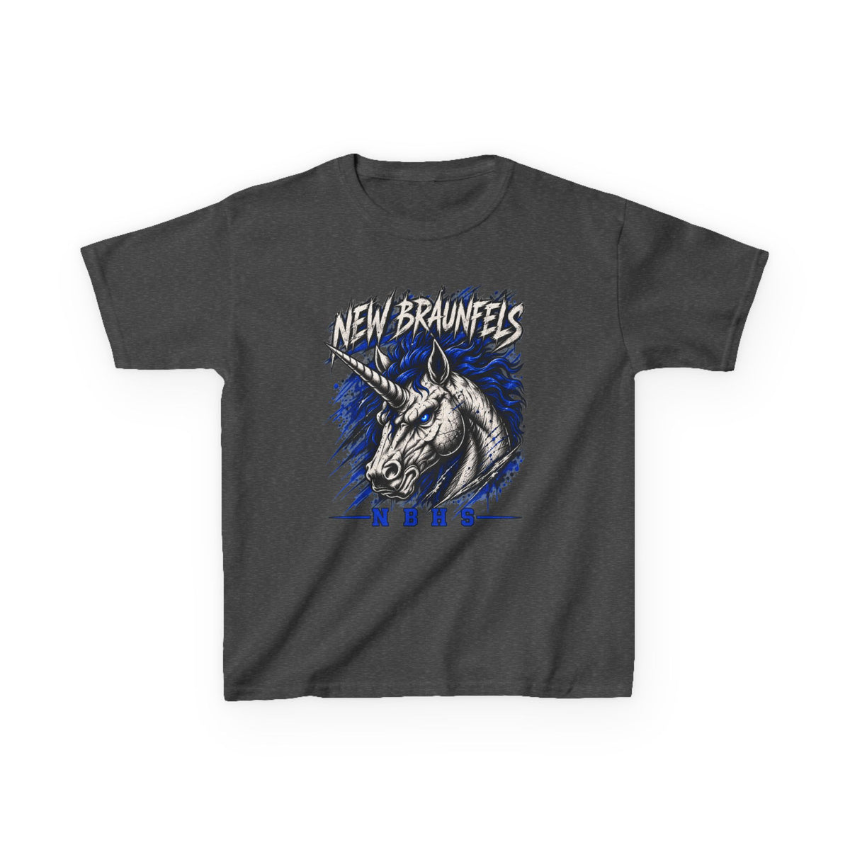 New Braunfels Unicorn Kids T‑Shirt — Blue Graphic Tee for Children