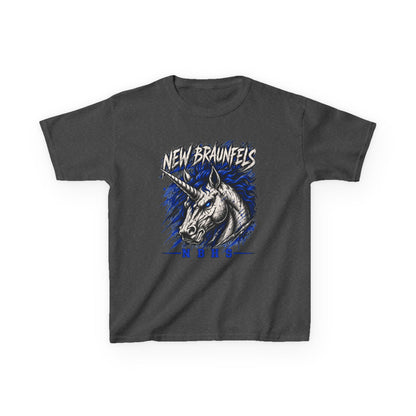 New Braunfels Unicorn Kids T‑Shirt — Blue Graphic Tee for Children