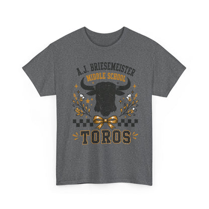 Toros Middle School Tee — A.J. Briesemeister School Spirit T-Shirt