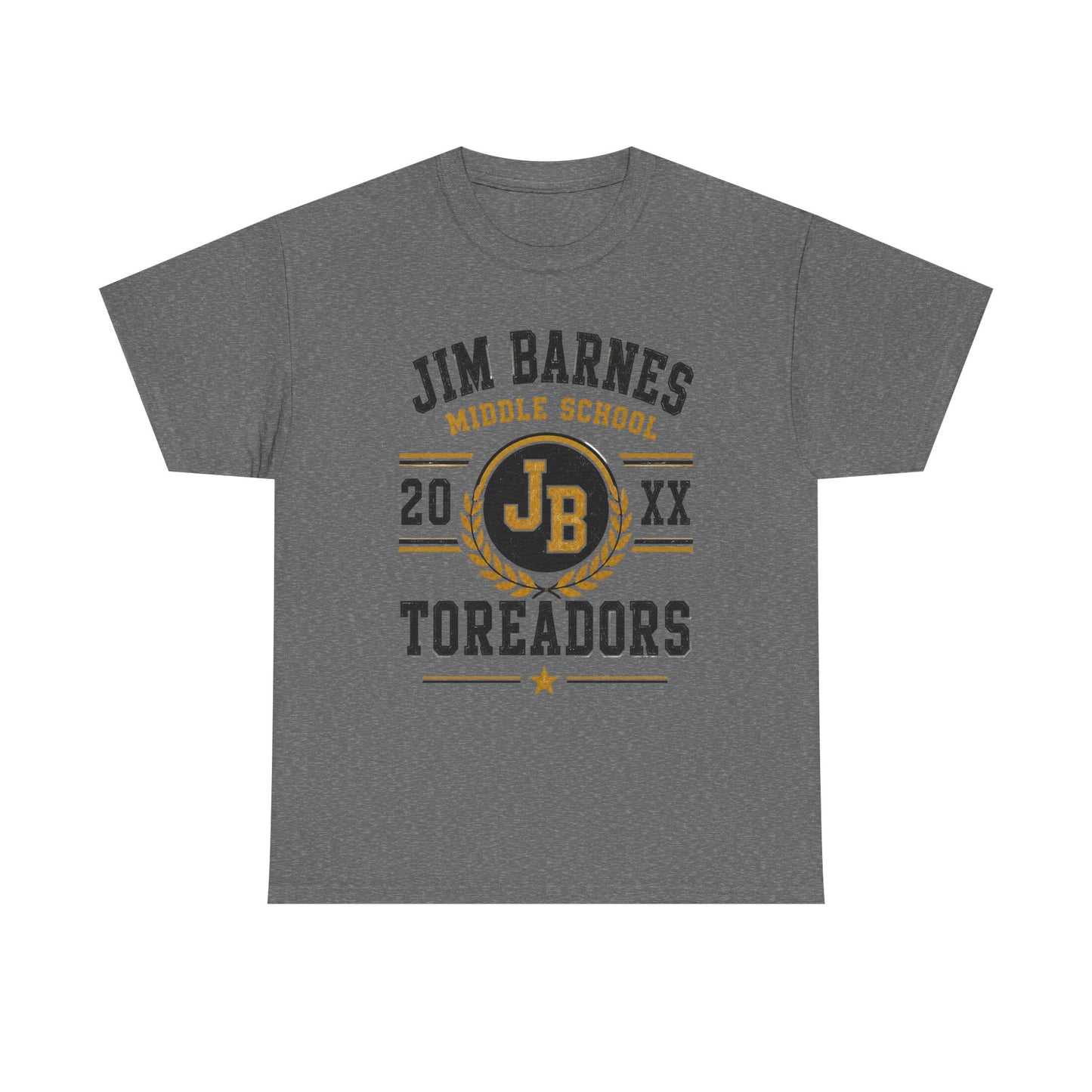 Jim Barnes Middle School Toreadors T-Shirt — School Spirit Tee with JB Crest