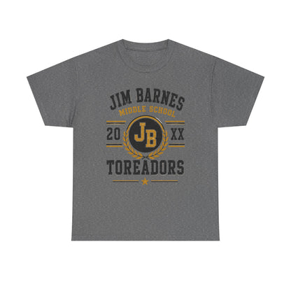 Jim Barnes Middle School Toreadors T-Shirt — School Spirit Tee with JB Crest