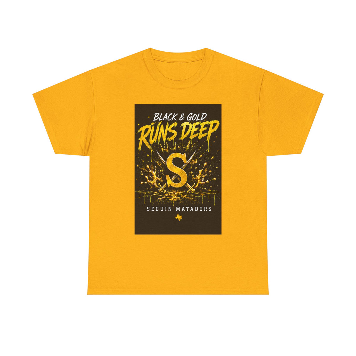 Seguin Matadors 'Black & Gold Runs Deep' T-Shirt