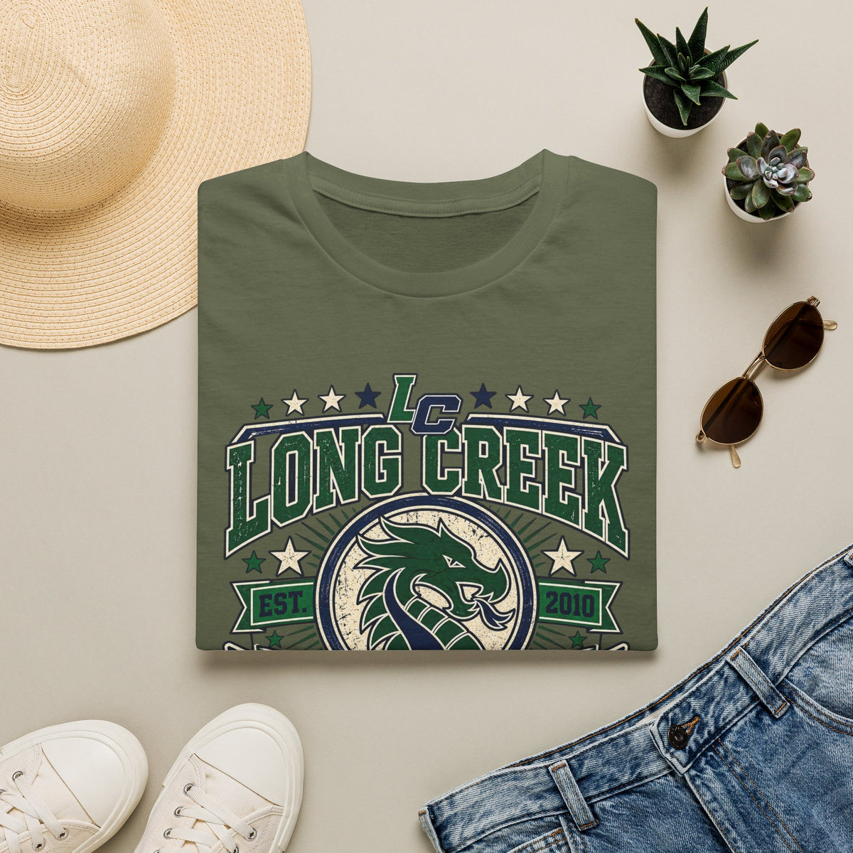 Long Creek Dragons Homecoming T-Shirt — School Spirit Tee (Est. 2020)