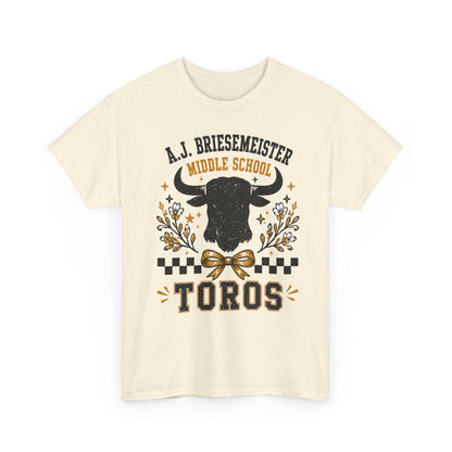 Toros Middle School Tee — A.J. Briesemeister School Spirit T-Shirt