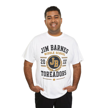 Jim Barnes Middle School Toreadors T-Shirt — School Spirit Tee with JB Crest