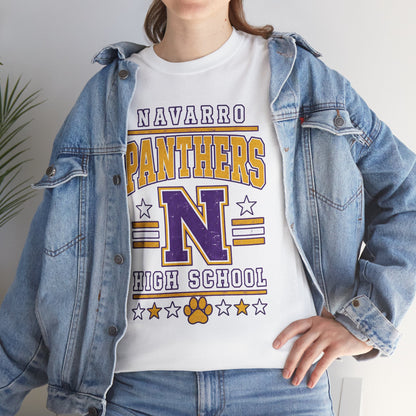 Navarro Panthers High School Tee — Retro Letterman N Design