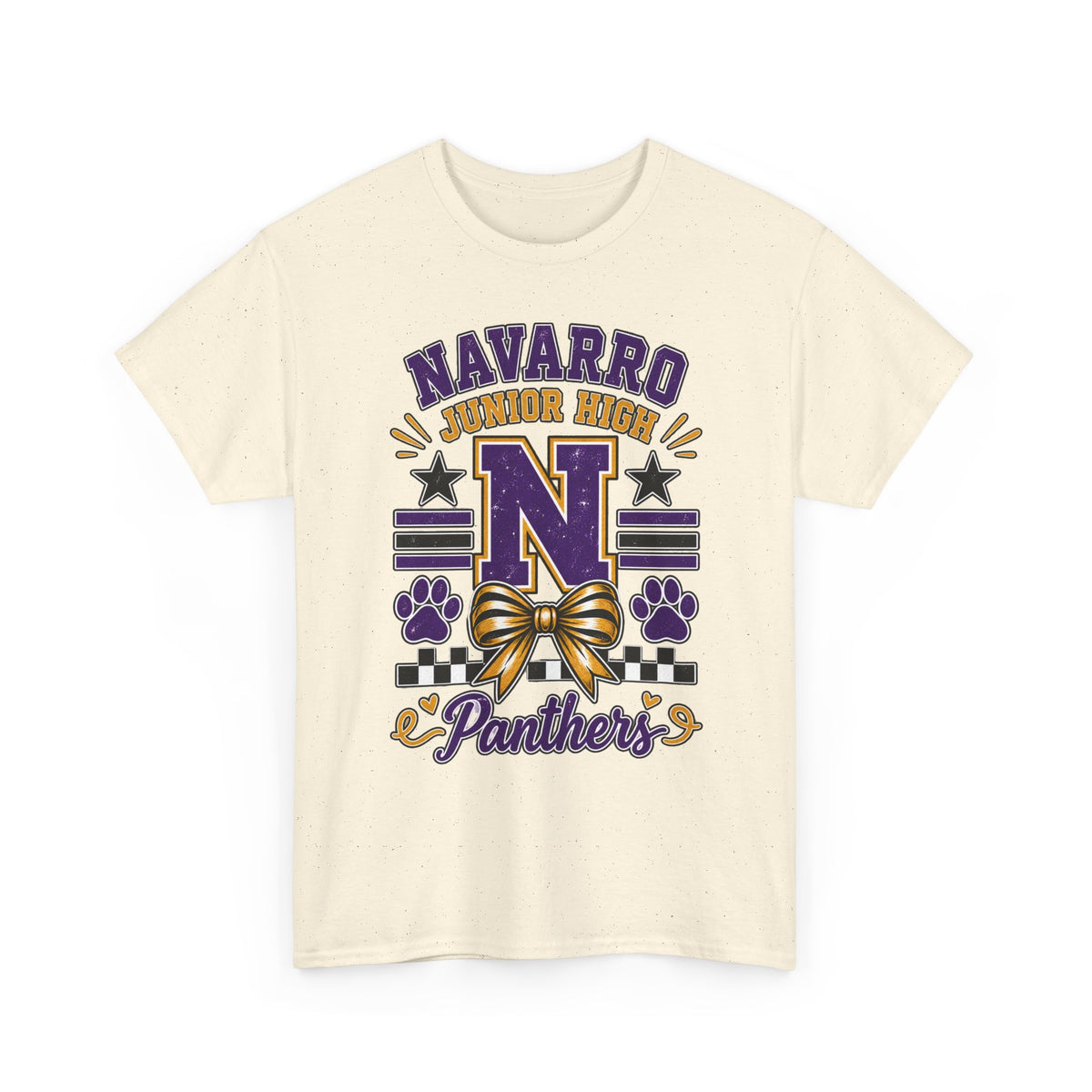Navarro Junior High Panthers T-Shirt – School Spirit Tee with Purple & Gold Mascot Design