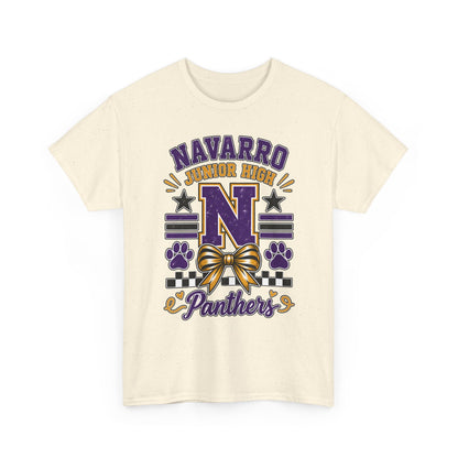Navarro Junior High Panthers T-Shirt – School Spirit Tee with Purple & Gold Mascot Design