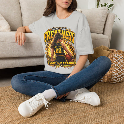 Custom Seguin Matador Girls Basketball Player Tee | Personalized Name & Jersey Number