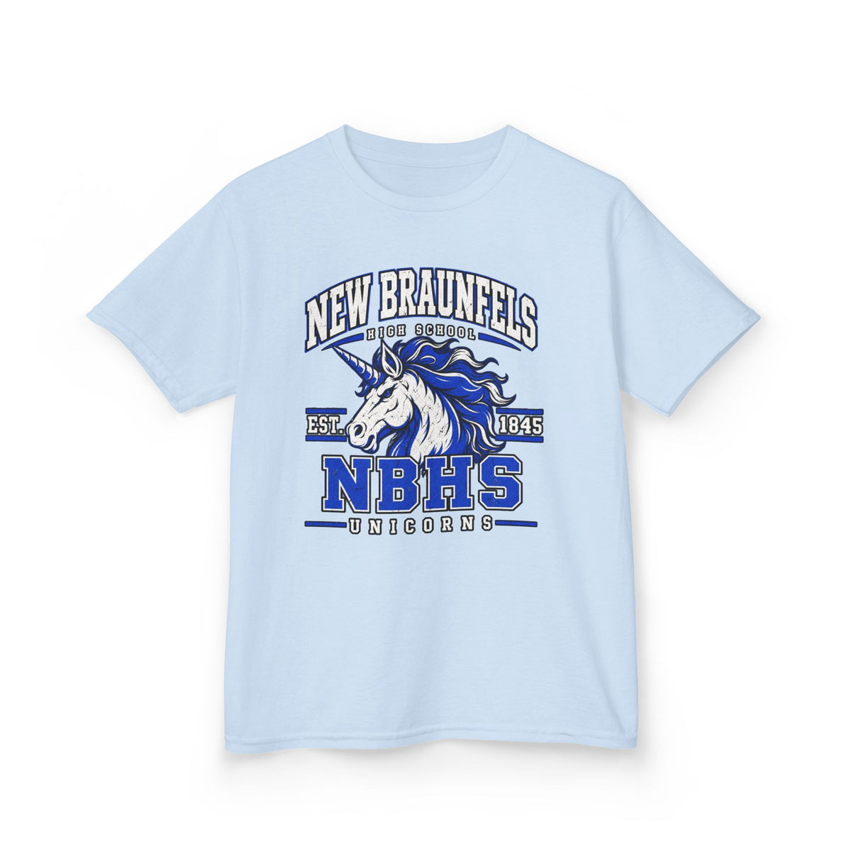 New Braunfels NBHS Unicorn Kids T‑Shirt — School Spirit Tee