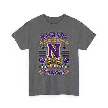 Navarro Junior High Panthers T-Shirt – School Spirit Tee with Purple & Gold Mascot Design