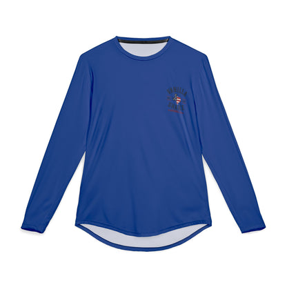 Reel Shake Dark Blue Men's UV Protection Long Sleeve Moisture Wicking Shirt-Sublimation.