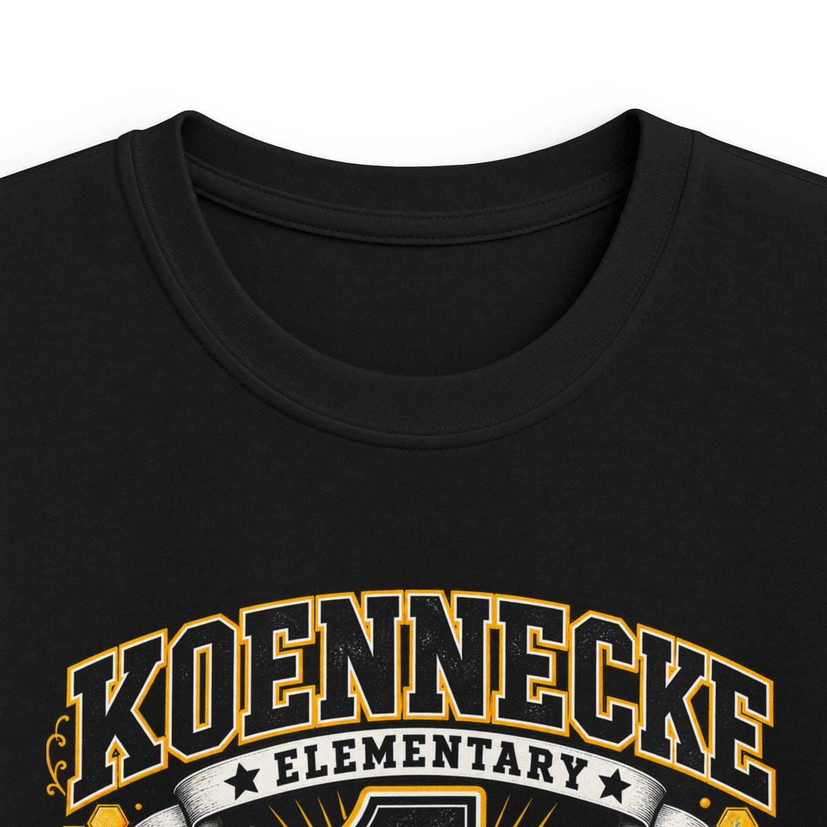 First Grade Kids Tee — 'Koennecke Elementary' Back-to-School Bee Design