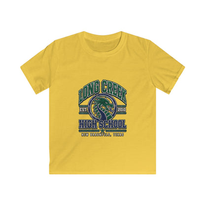 Long Creek High School Kids Tee – Dragon Mascot School Spirit Shirt