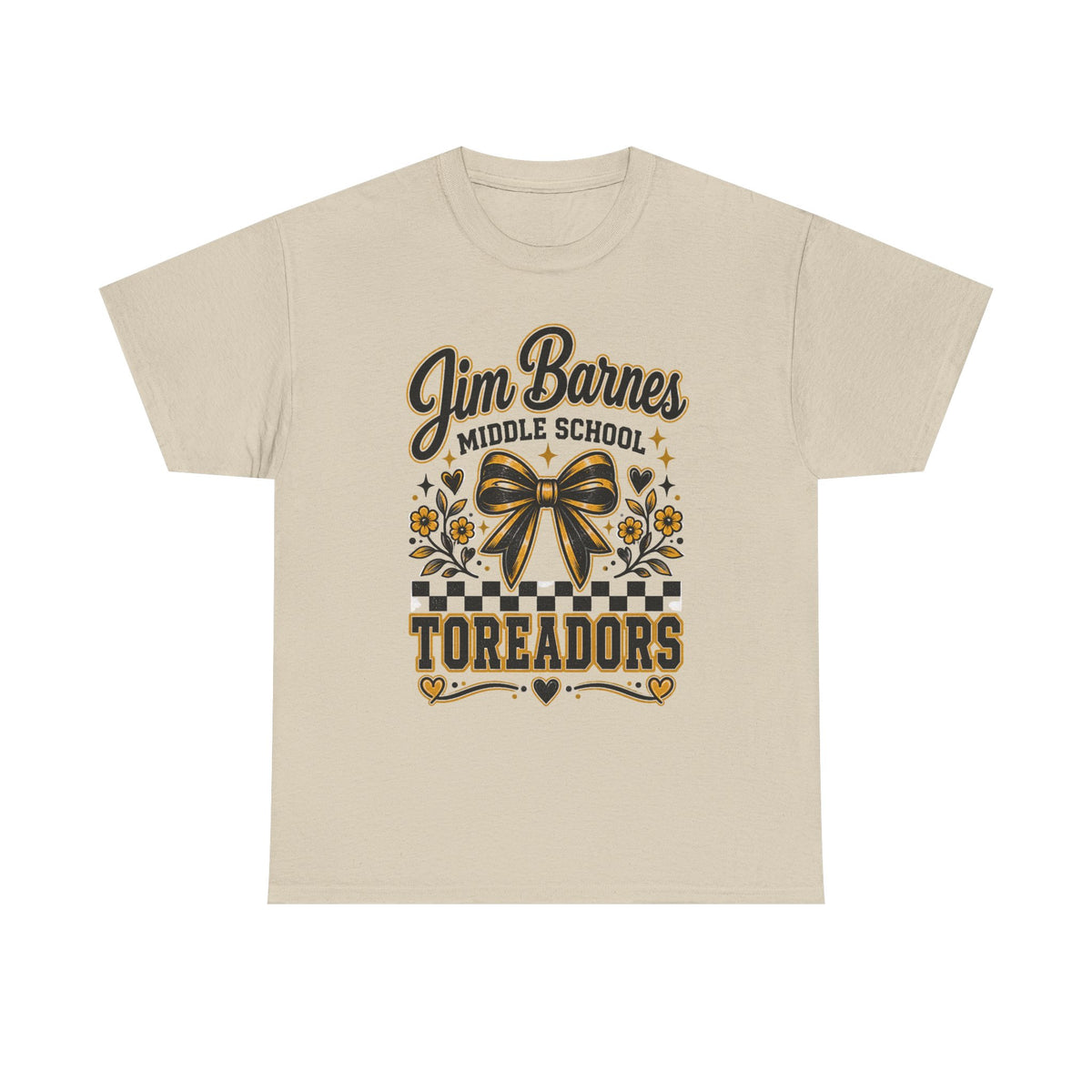Jim Barnes Middle School Toreadors T-Shirt — School Spirit Cheer Tee