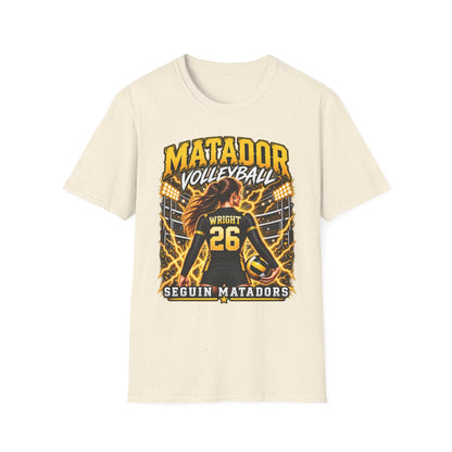 Custom Seguin Matador Volleyball Player Tee | Personalized Name & Jersey Number