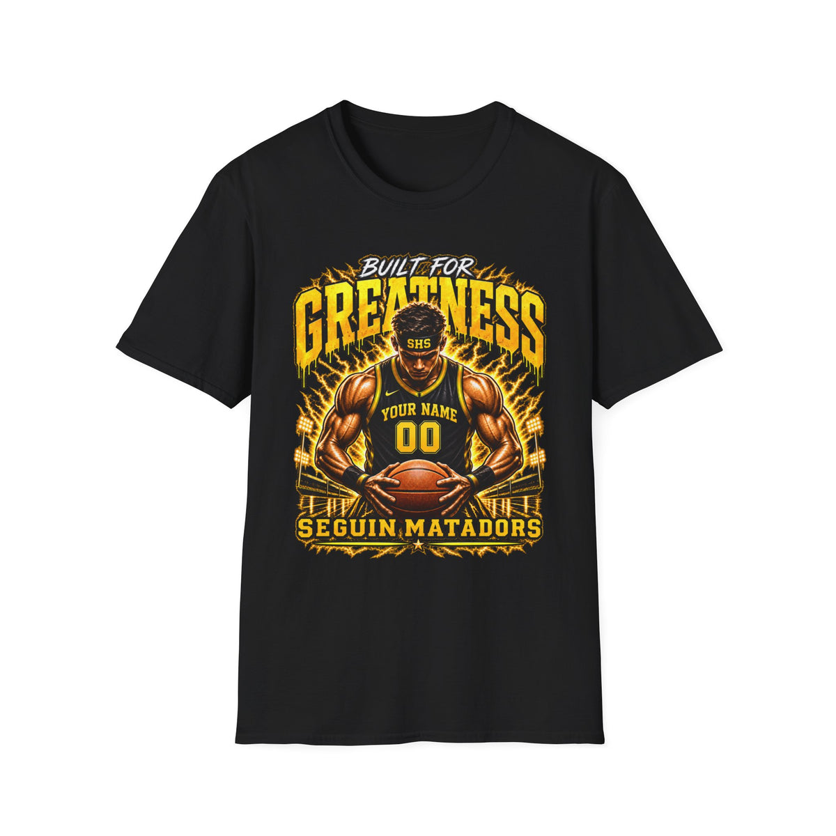 Custom Seguin Matador Basketball Player Tee | Personalized Name & Jersey Number