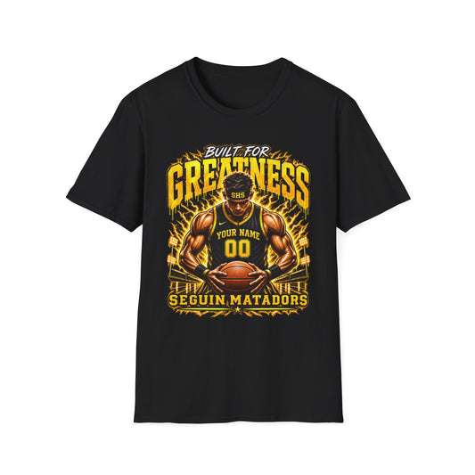 Custom Seguin Matador Basketball Player Tee | Personalized Name & Jersey Number