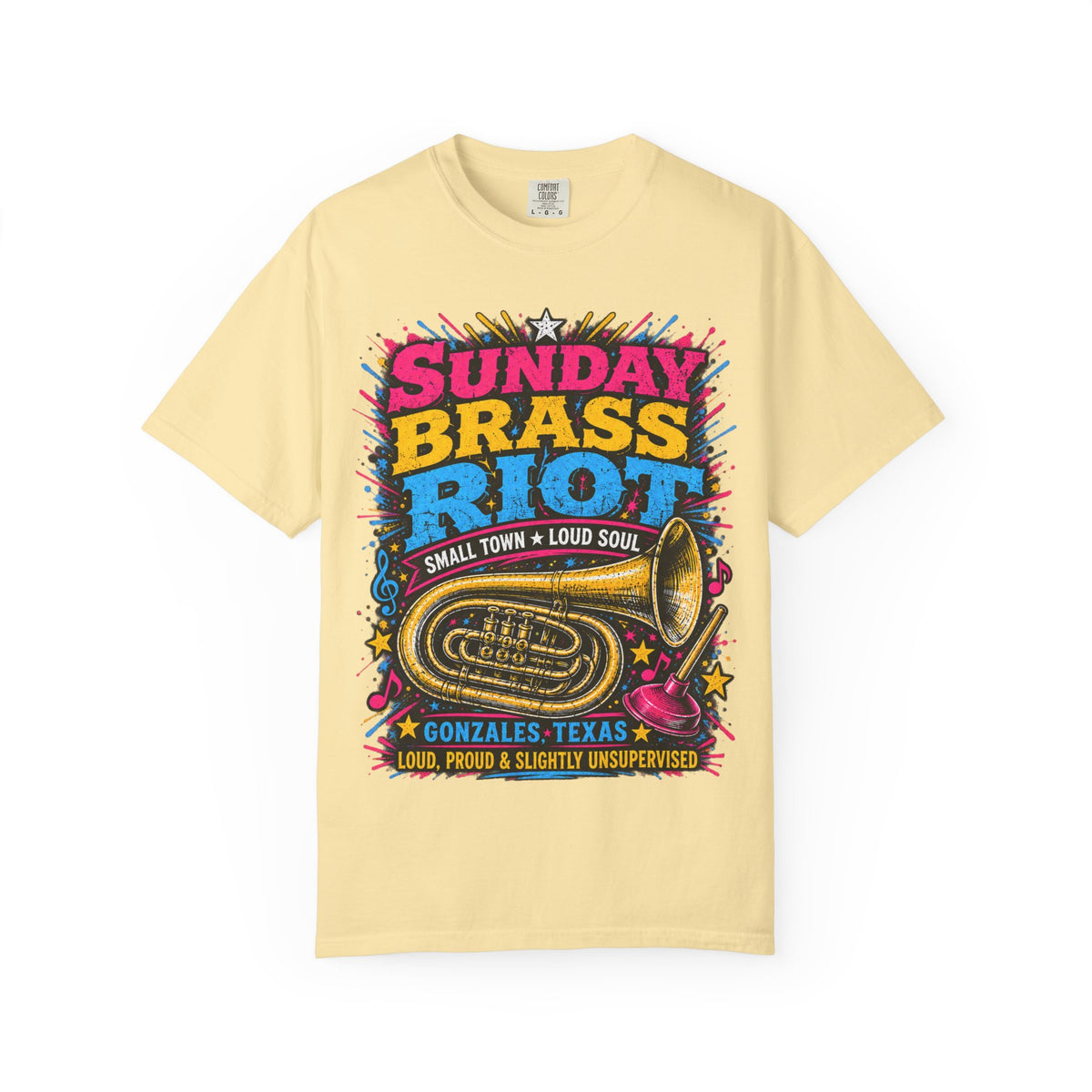 Sunday Brass Riot T‑Shirt — Gonzales Texas Band Tee