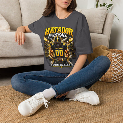 Custom Seguin Matador Football Player Tee | Personalized Name & Jersey Number