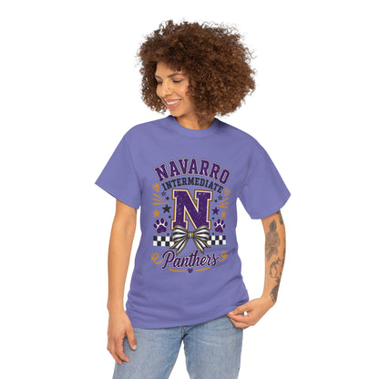 Navarro Intermediate Panthers T-Shirt — School Spirit Tee with 'N' Logo & Paw Prints