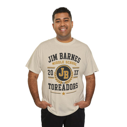 Jim Barnes Middle School Toreadors T-Shirt — School Spirit Tee with JB Crest