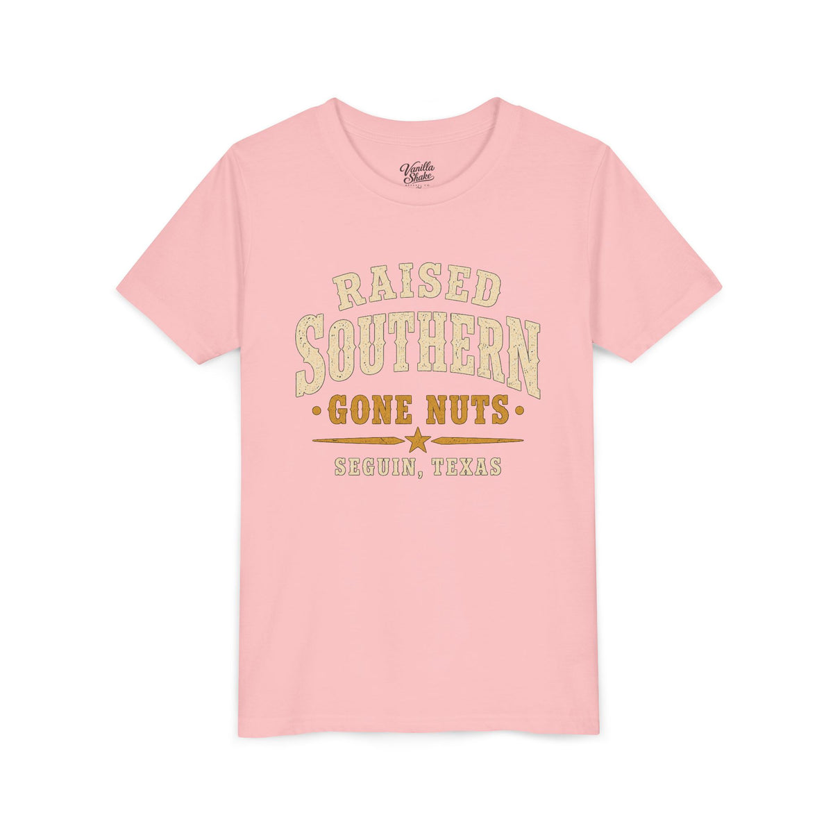 Youth Tee — "Raised Southern, Lone Star" Seguin, Texas Kids Shirt