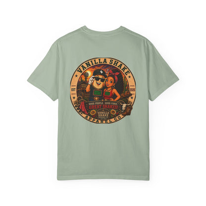 Mr. & Mrs. Shake Logo Unisex Garment-Dyed T-shirt