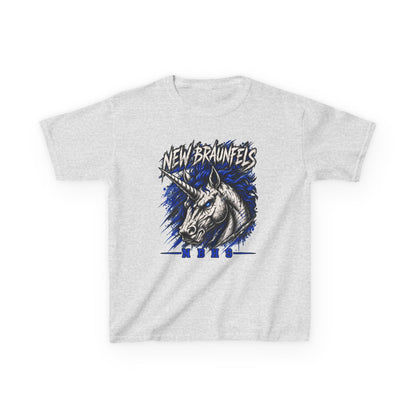 New Braunfels Unicorn Kids T‑Shirt — Blue Graphic Tee for Children