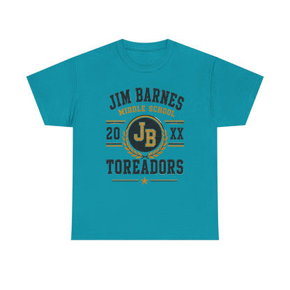 Jim Barnes Middle School Toreadors T-Shirt — School Spirit Tee with JB Crest