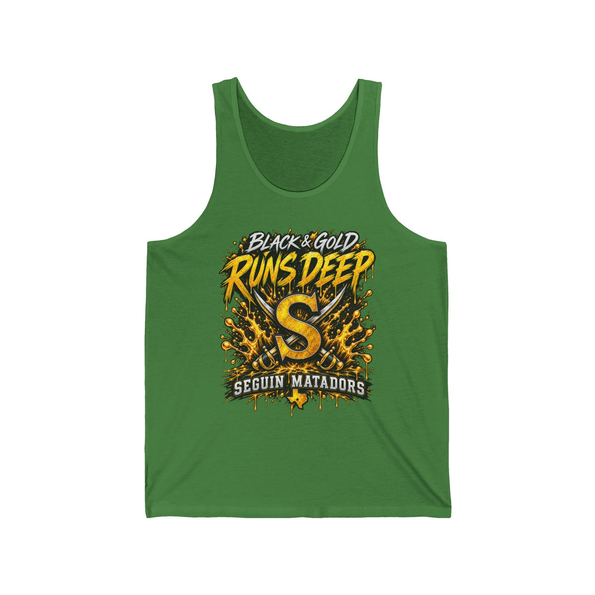 Seguin Matadors "Black & Gold Runs Deep" Tank Top