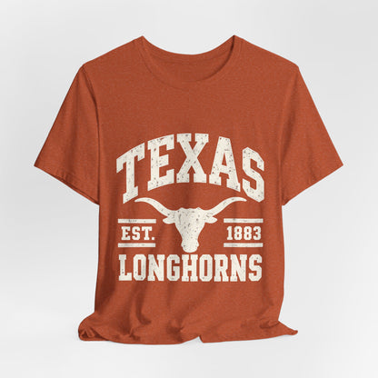 Texas Longhorns Retro Tee — Vintage Burnt Orange College T-Shirt