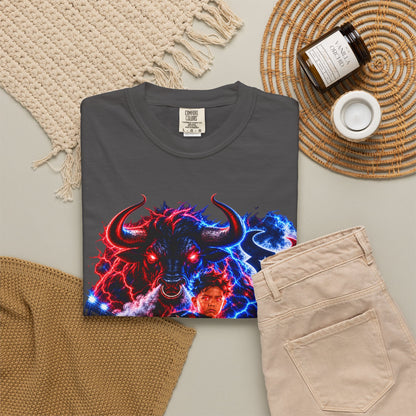 Houston Texans Bull Graphic T-Shirt — Neon Player & Team Logo Football Tee