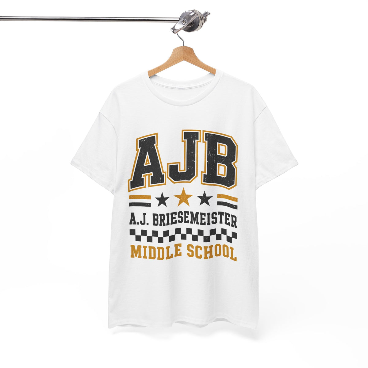 Middle School Custom Name Tee — AJB Briesemeister School Spirit Shirt