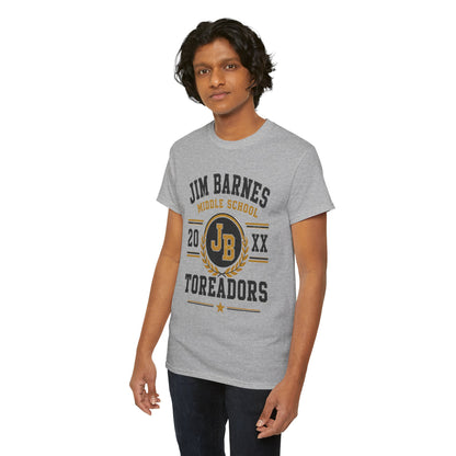 Jim Barnes Middle School Toreadors T-Shirt — School Spirit Tee with JB Crest