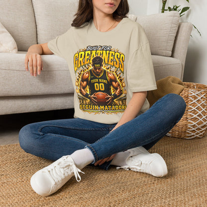 Custom Seguin Matador Basketball Player Tee | Personalized Name & Jersey Number