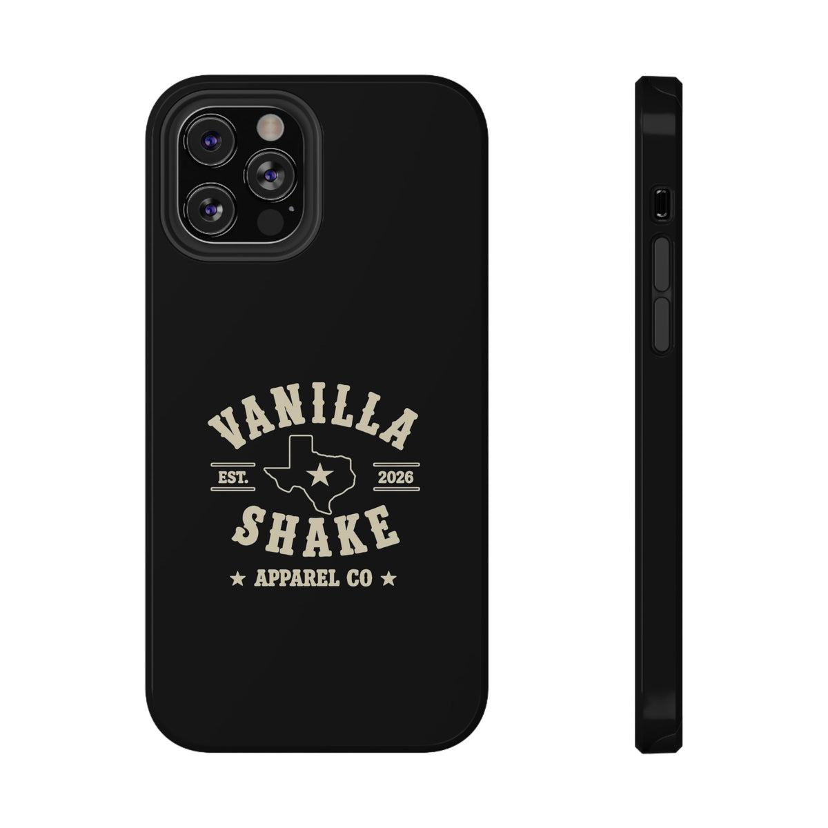Black w/Ivory Logo lmpact-Resistant Phone Cases