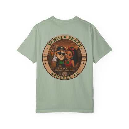 Mr. & Mrs. Shake Logo 2 - Unisex Garment-Dyed T-shirt