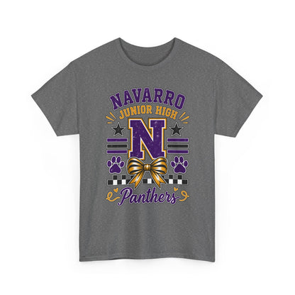 Navarro Junior High Panthers T-Shirt – School Spirit Tee with Purple & Gold Mascot Design