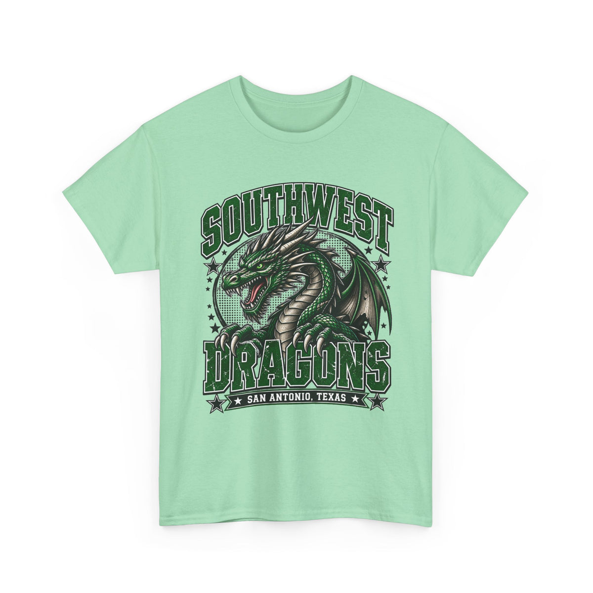 Southwest Dragons T-Shirt — San Antonio Texas Green Dragon Graphic Tee